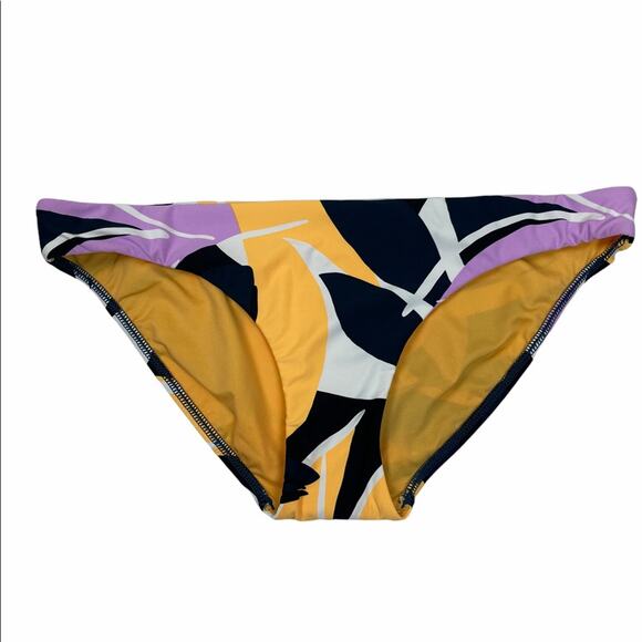 Seafolly Cut Copy Hipster Swim Bottom Blue Multi US Size 10 - Picture 1 of 6
